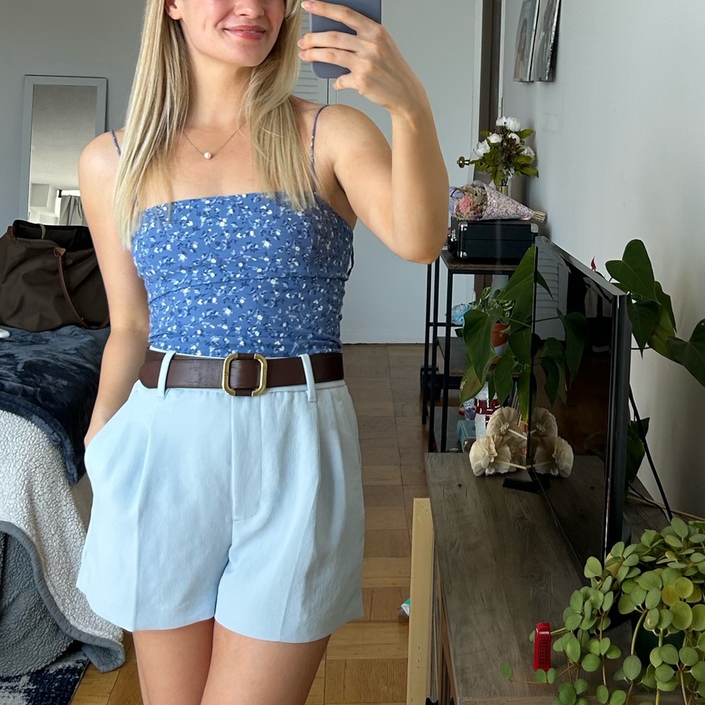 Reformation blue floral tank size 0